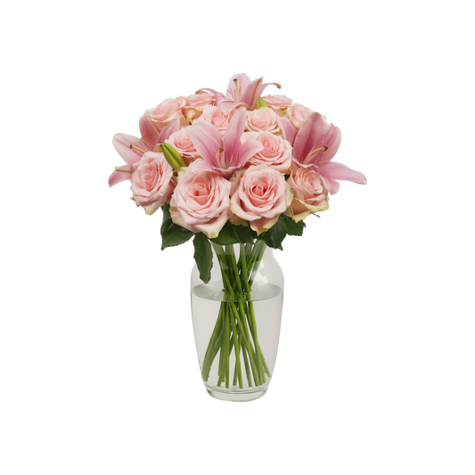 Pink Roses & Lilies