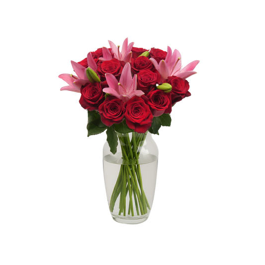 Red Roses & Lilies