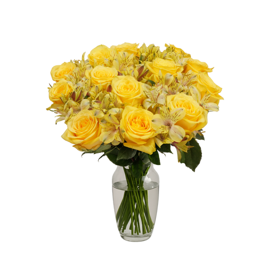 Yellow Roses & Alstroemeria