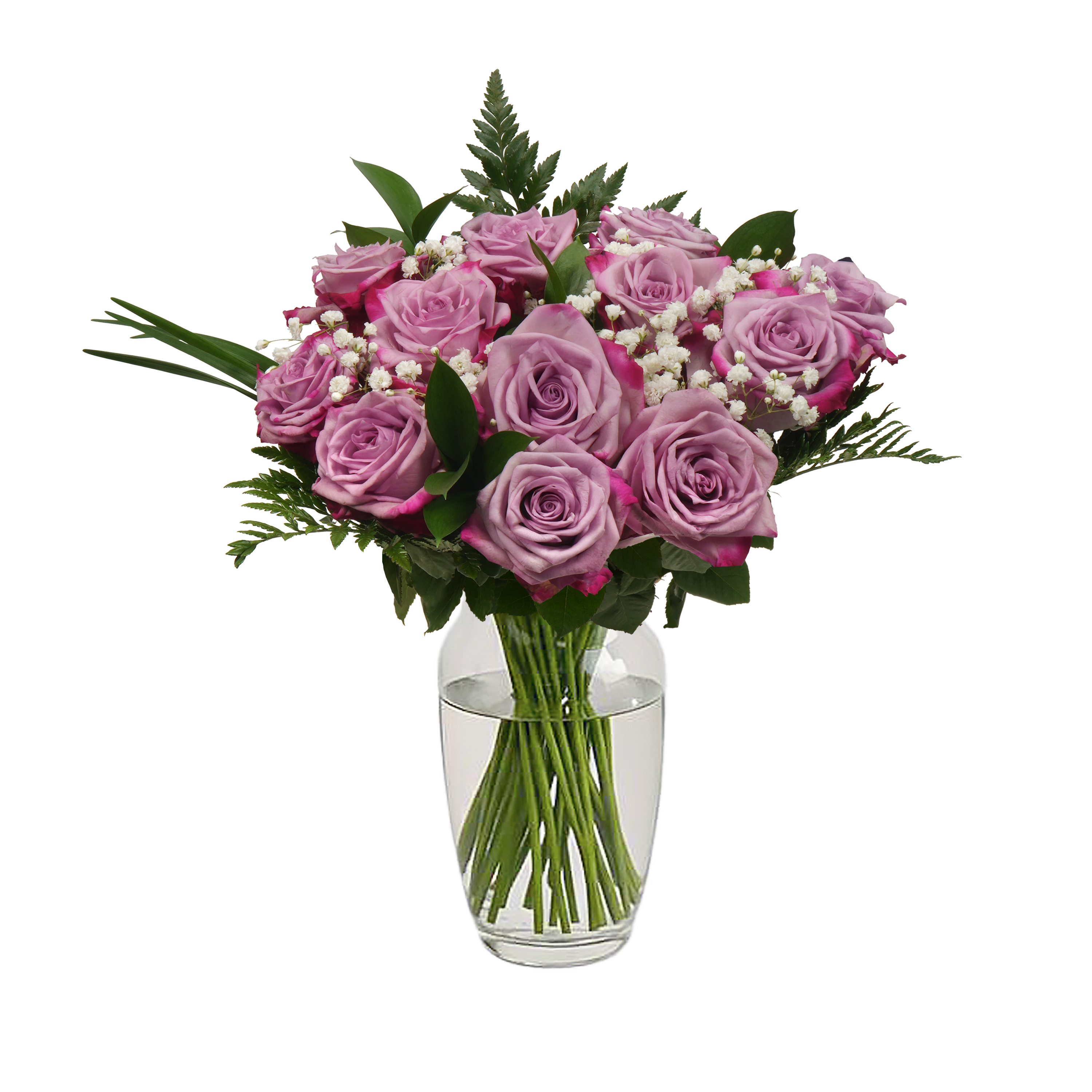 Lavender Roses & Gypsophila – Passion Roses