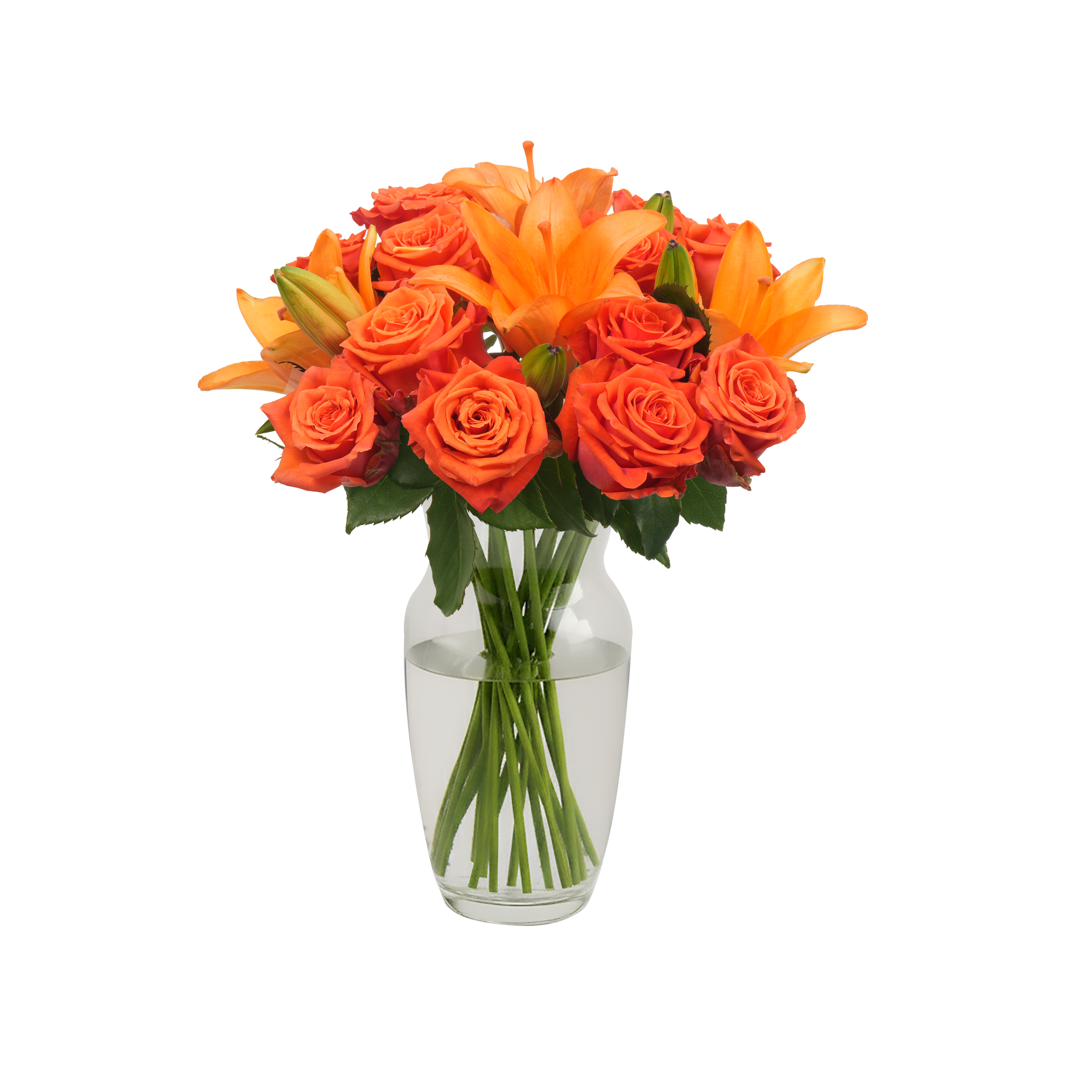Orange Roses & Lilies – Passion Roses