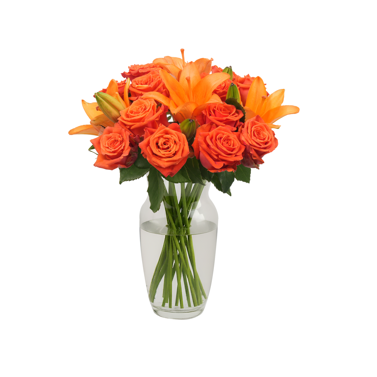 Orange Roses & Lilies