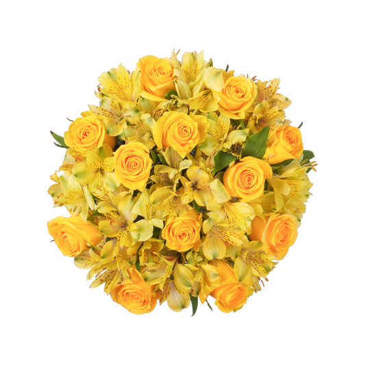Yellow Roses & Alstroemeria