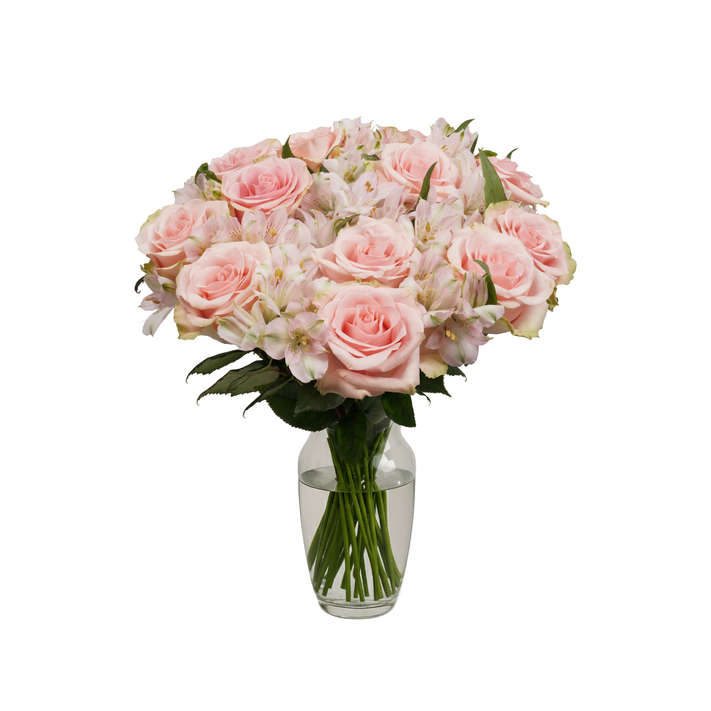 Pink Roses & Alstroemeria