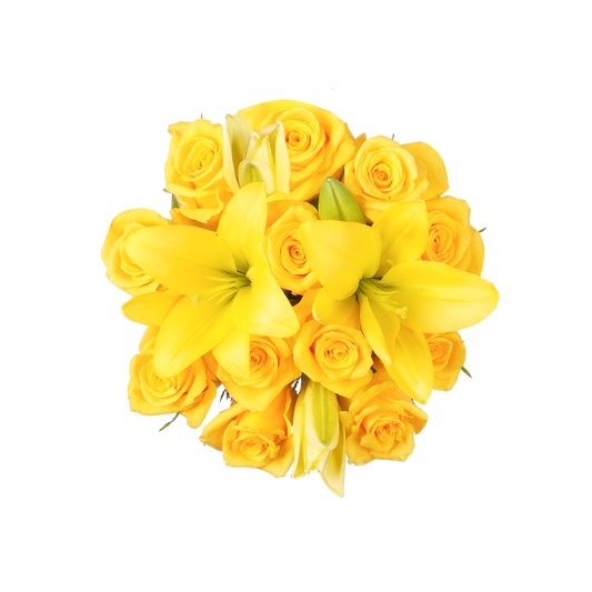 Yellow Roses & Lilies