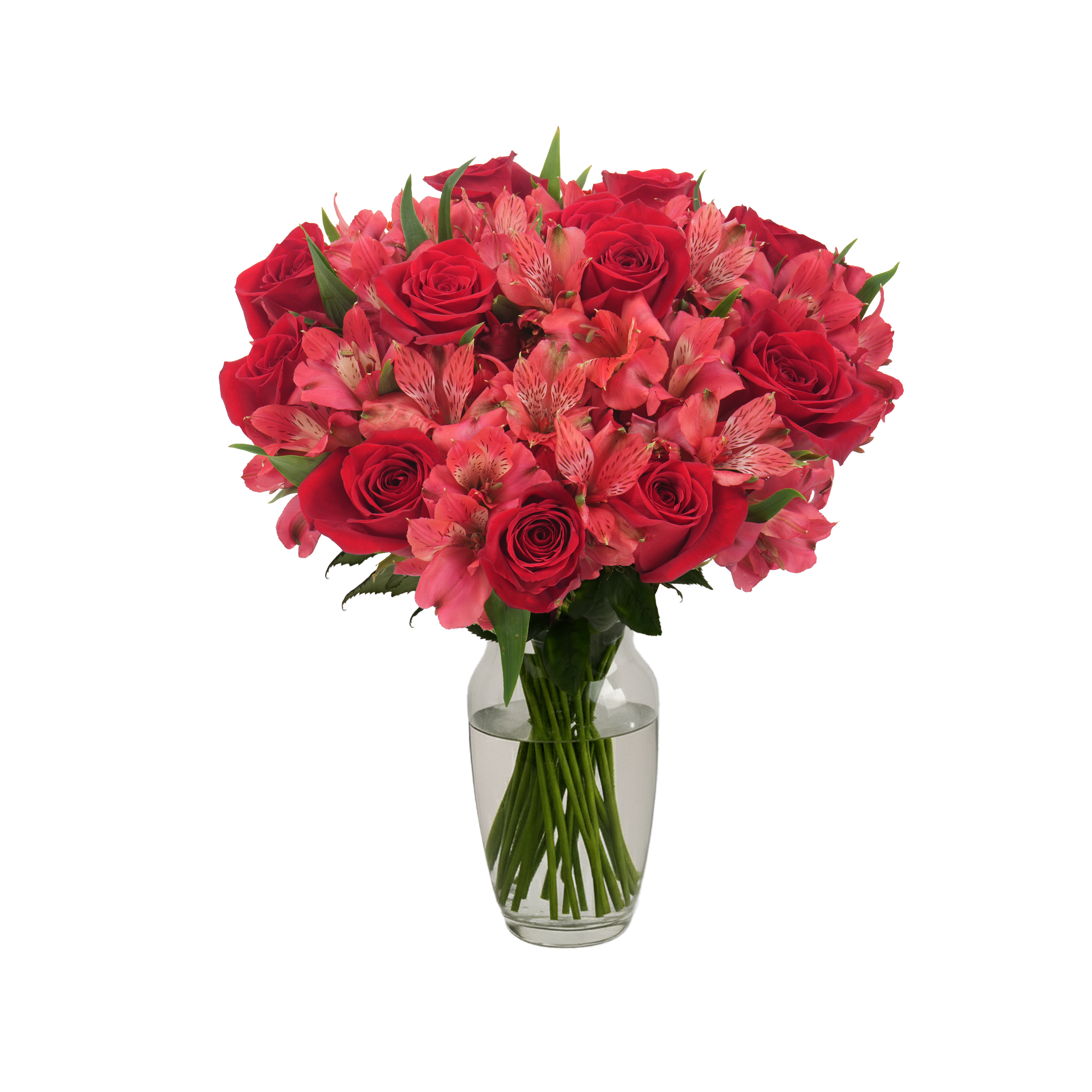 Red Roses & Alstroemeria – Passion Roses
