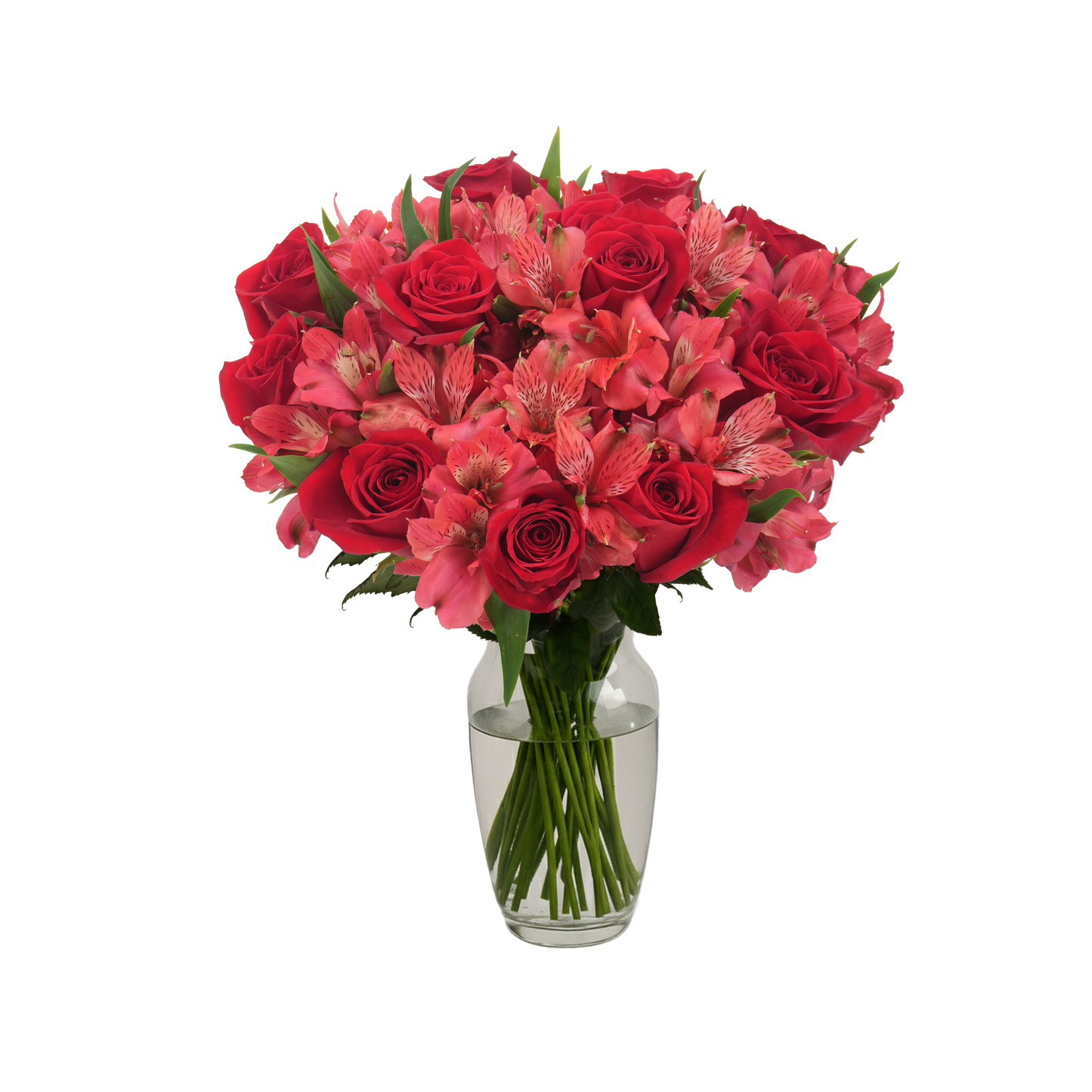 Red Roses & Alstroemeria