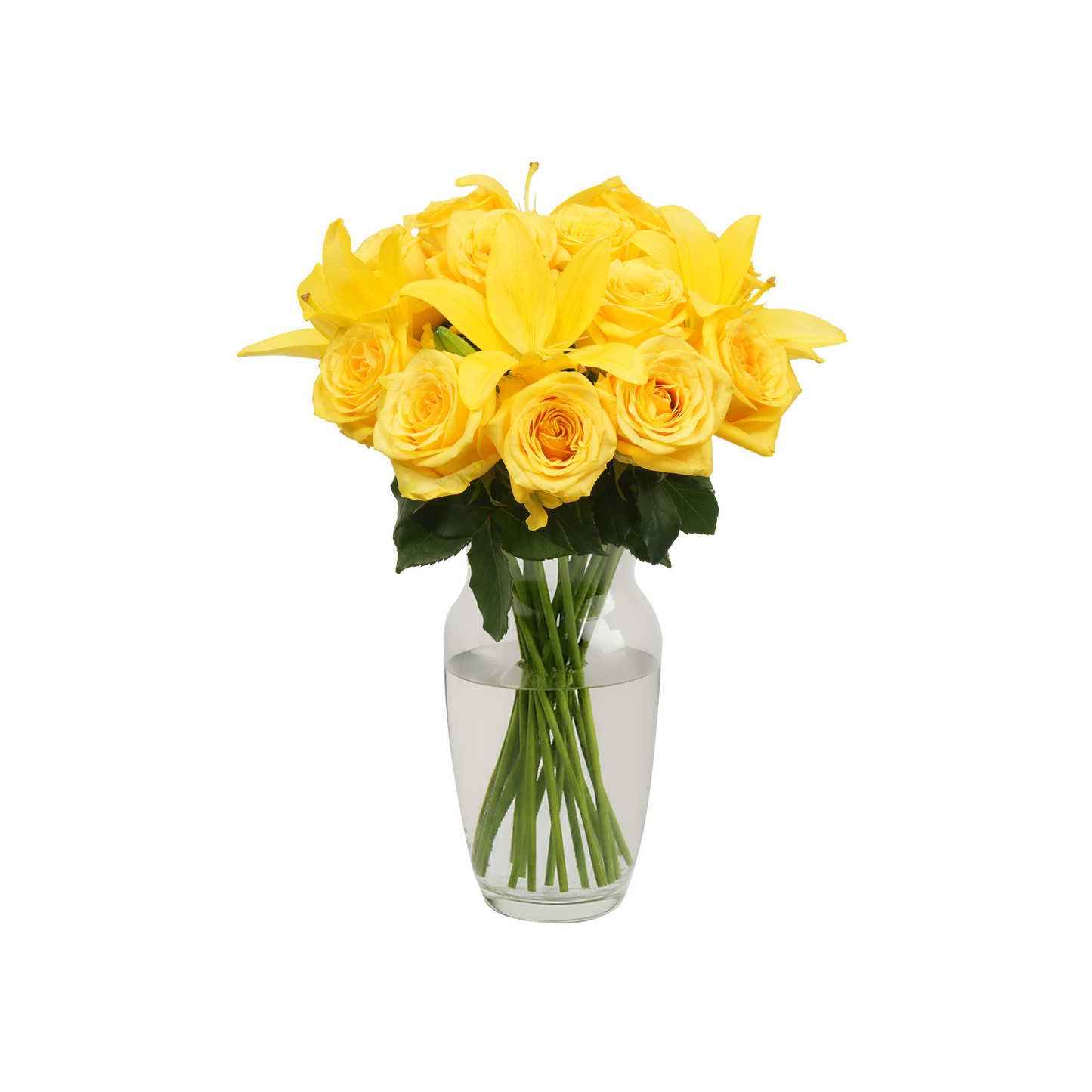 Yellow Roses & Lilies